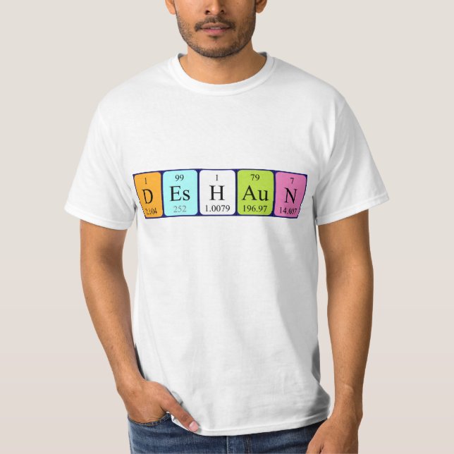 Deshaun periodic table name shirt (Front)