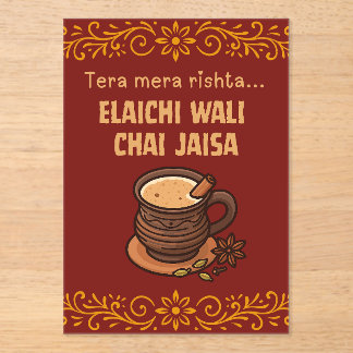 Desi Indian Pakistani Wedding Mehndi Food Sign Acrylic Invitations