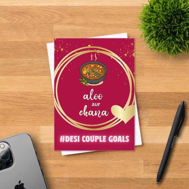 Desi Indian Pakistani Wedding Mehndi Food Sign Acrylic Invitations (Insitu (Invitation Card))