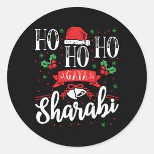 Desi Indian Punjabi Ho Ho Ho Gaya Sharabi For Classic Round Sticker