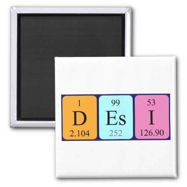 Desi periodic table name magnet (Front)