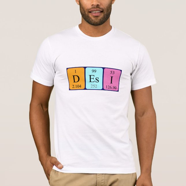 Desi periodic table name shirt (Front)