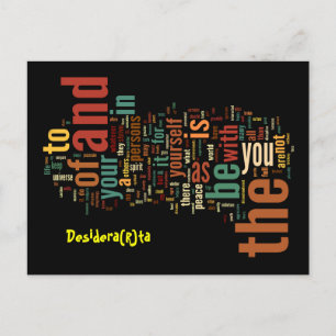 Desidera(R)ta Word Art post cards