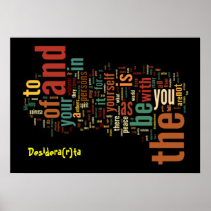 Desidera(R)ta Word Art poster print