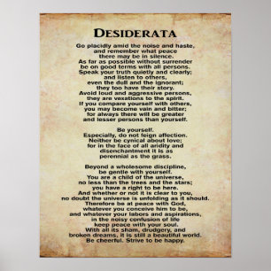 Desiderata  11 x 14 Art Print
