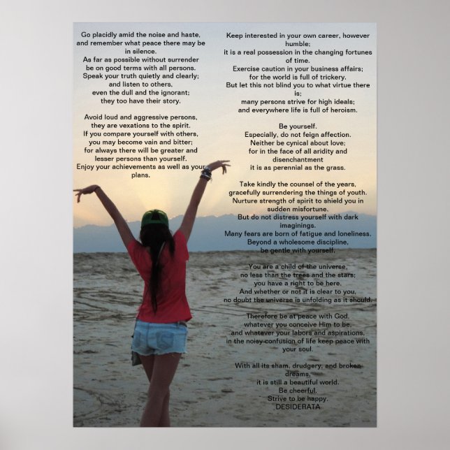 Desiderata 18 by 24 poster (Front)