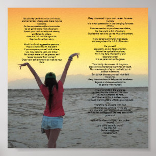 Desiderata 6 by 6 inches poster