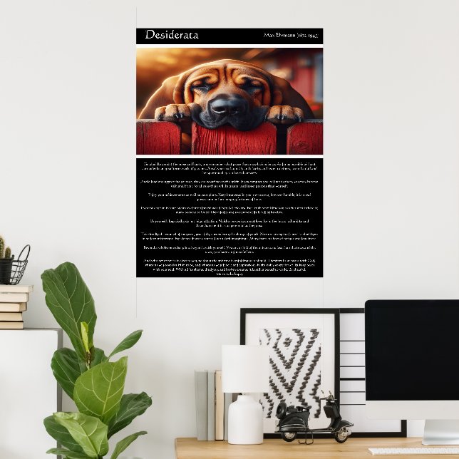Desiderata: A Canine's Contentment Poster (Home Office)