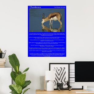 Desiderata Antelope Drinking Posters