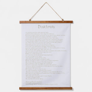 Desiderata ArtbrushUI Hand Jewel Hand Font Hanging Tapestry