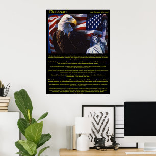 Desiderata Bald Eagle 3Posters Poster