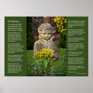 Desiderata - Boy with Spring Posy, garden statue Poster