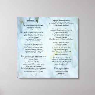 Desiderata Canvas Print