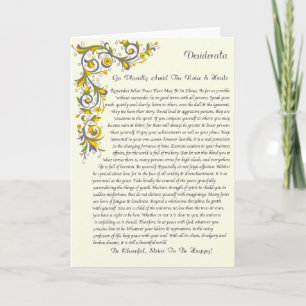 DESIDERATA Card