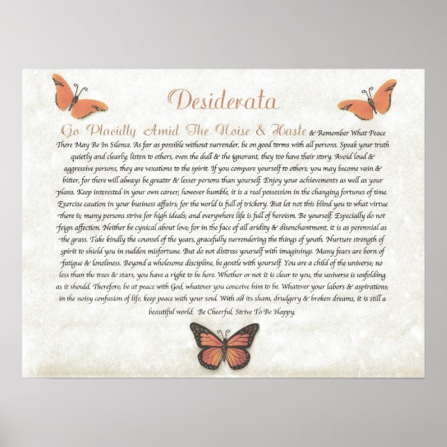 DESIDERATA  Cheerful Daisies Poster (Front)