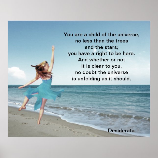 Desiderata Child of Universe Poster (Front)