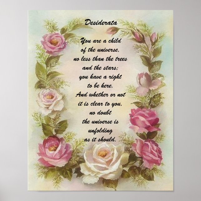 Desiderata Child of Universe Poster (Front)