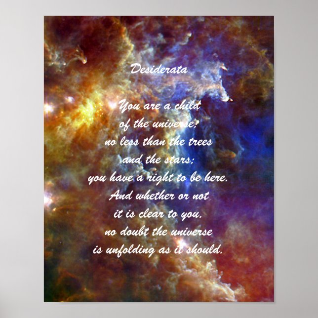 Desiderata Child of Universe Poster (Front)