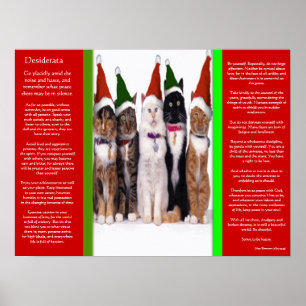 DESIDERATA Christmas Cats Posters