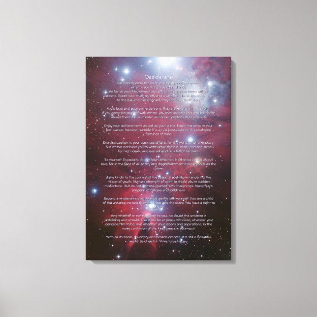 Desiderata - Christmas Tree Cluster, Cone Nebula Canvas Print (Front)
