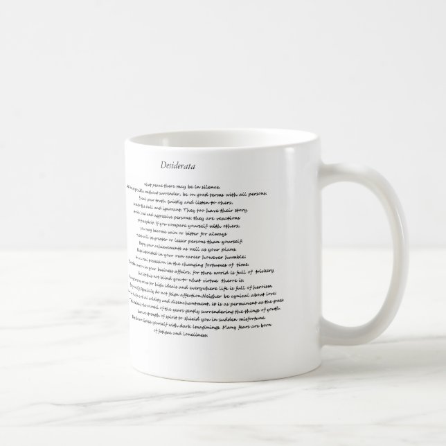 DESIDERATA CUSTOM MUG (Right)