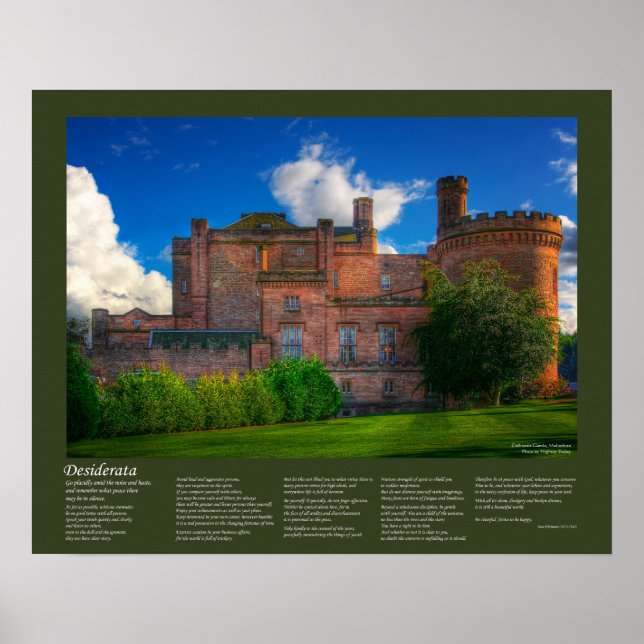 Desiderata - Dalhousie Castle Poster (Front)