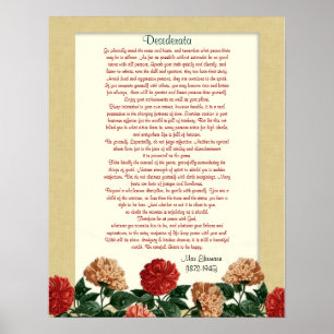 Desiderata "desired things",  hibiscus flowers poster