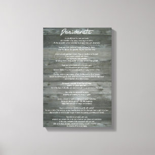 Desiderata "Desired Things" Inspirational Print