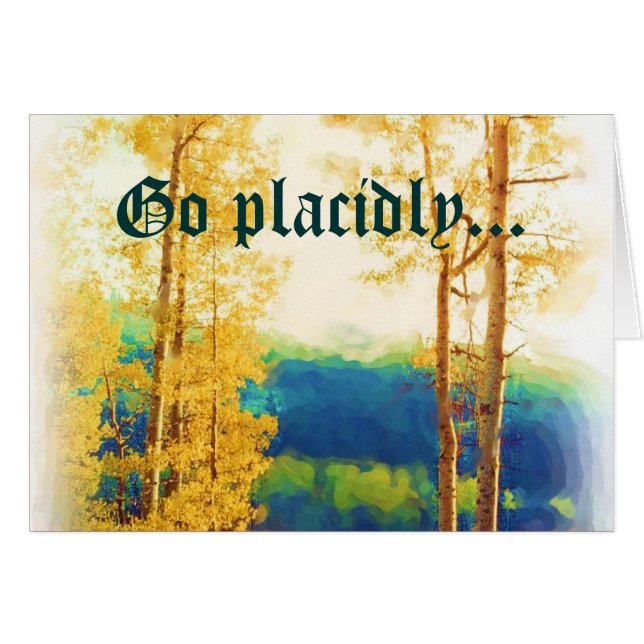 DESIDERATA Faded Aspens card (Front Horizontal)
