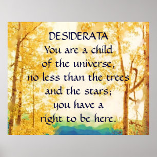 DESIDERATA Faded Aspens poster