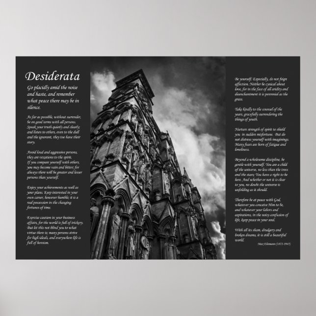 Desiderata - Gothic Royalty and Clergy Poster (Front)