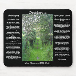 DESIDERATA Grass Road Mousepad