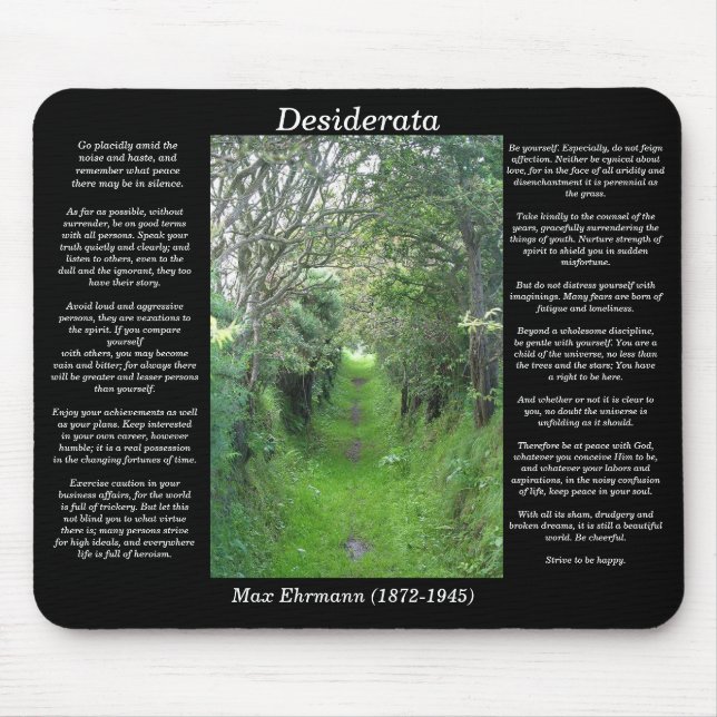DESIDERATA Grass Road Mousepad (Front)