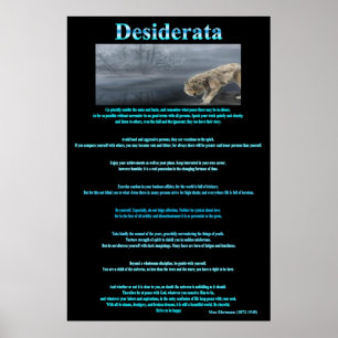 Desiderata Grey Wolves  Drinking Posters