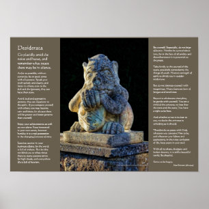 Desiderata - Horned, Clawed & Wary Grotesque Poster