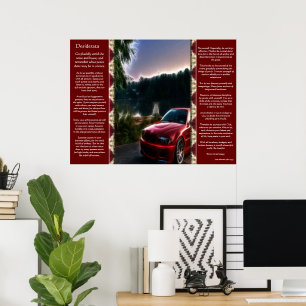 Desiderata  Hot Red Car Posters