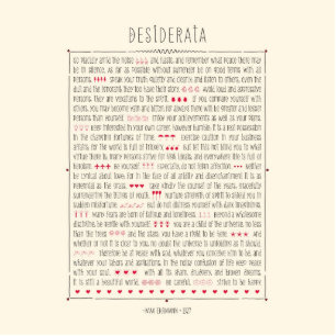 Desiderata Inspirational Poem Photo Sculpture Magnet