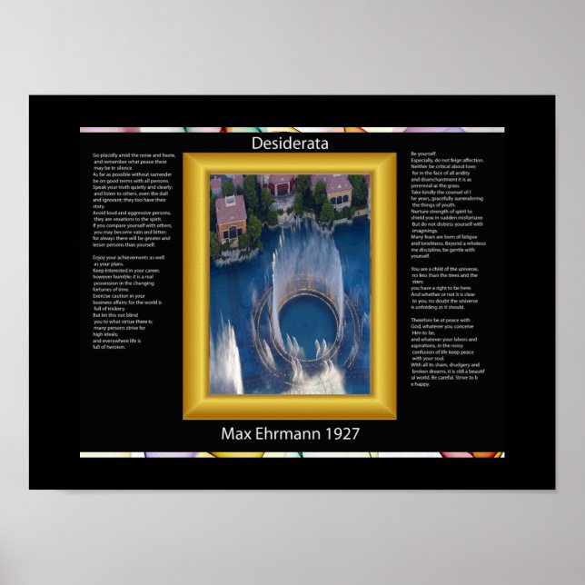 DESIDERATA Looking Down Posters (Front)