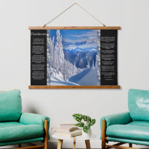 Desiderata Majestic Snow Top Mountain View Hanging Tapestry