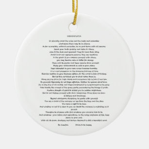 DESIDERATA MAX ERHMANN ORNAMENT