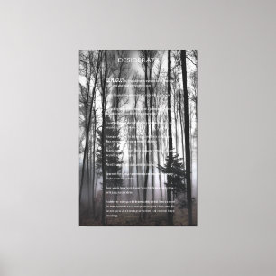 DESIDERATA Misty Autumn Forest Canvas Print