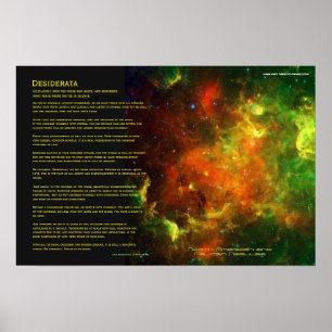 Desiderata - North American and Pelican Nebulae Poster