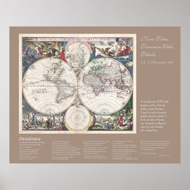 Desiderata - Nova Totius Terrarum Orbis Tabula Poster (Front)