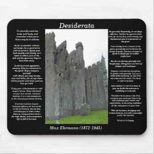 DESIDERATA Old English castle Mousepad