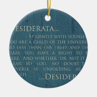 Desiderata On Canvas Ceramic Tree Decoration