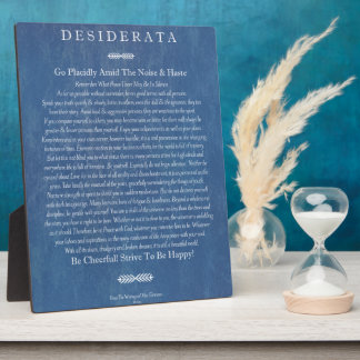 Desiderata on Denim Plaque