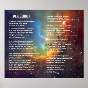 Desiderata on Tulip Galaxy Poster