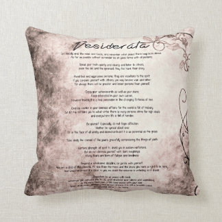 Desiderata on Vintage Floral Faux Parchment Cushion