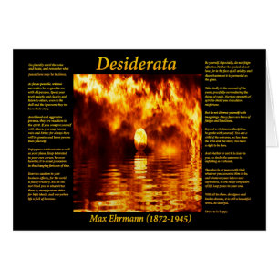 Desiderata orange fireball is above the calm sea
