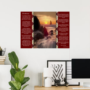 Desiderata Orange Ocean Posters